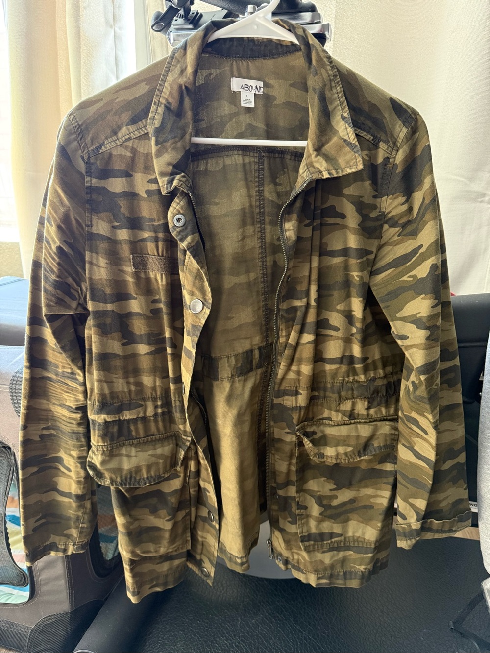 Abound Green Camo Zip-Front Jacket